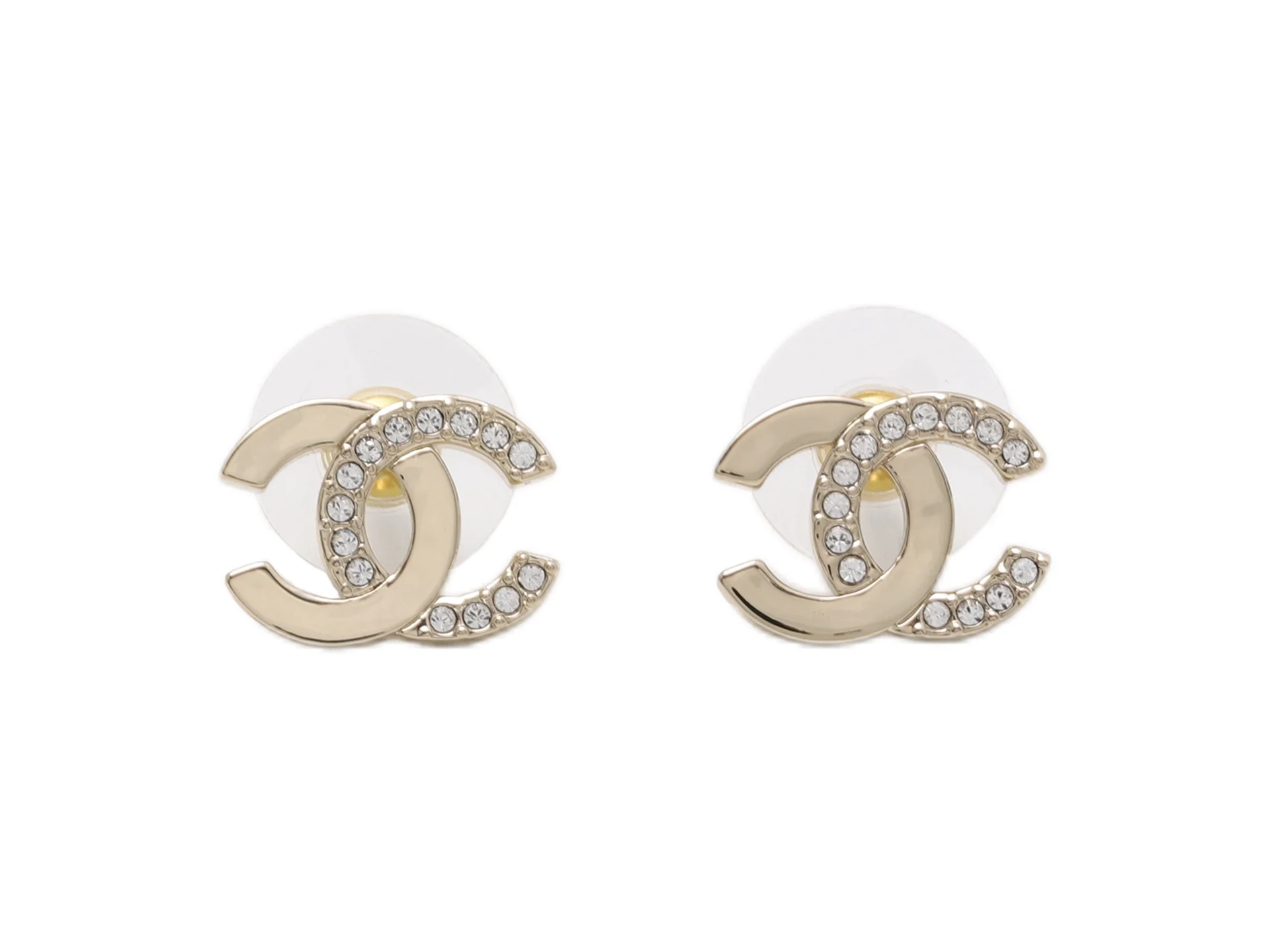 Crystal-Embellished Double C Stud Earrings D13517065