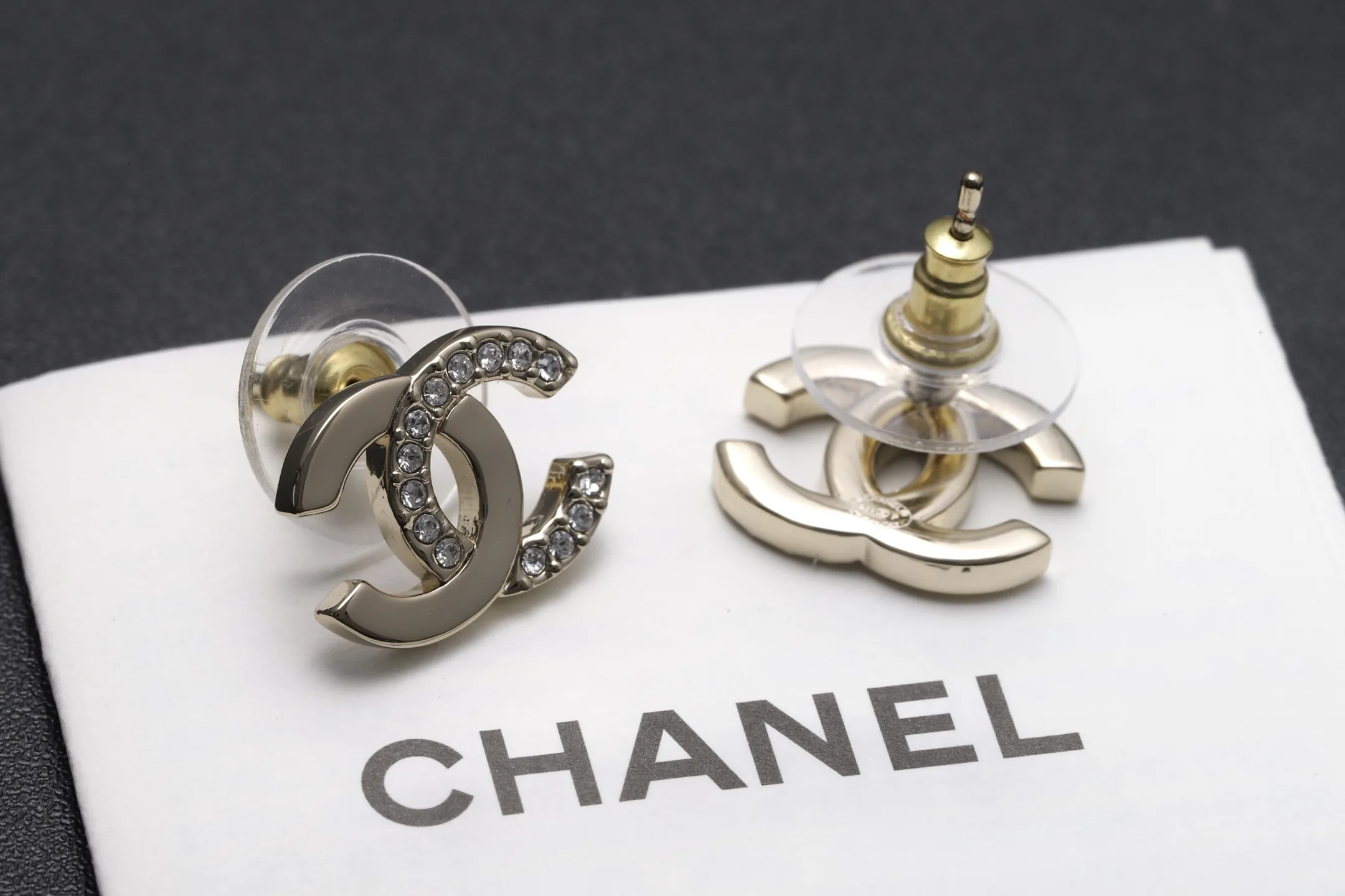 Crystal-Embellished Double C Stud Earrings D13517065 — view 5