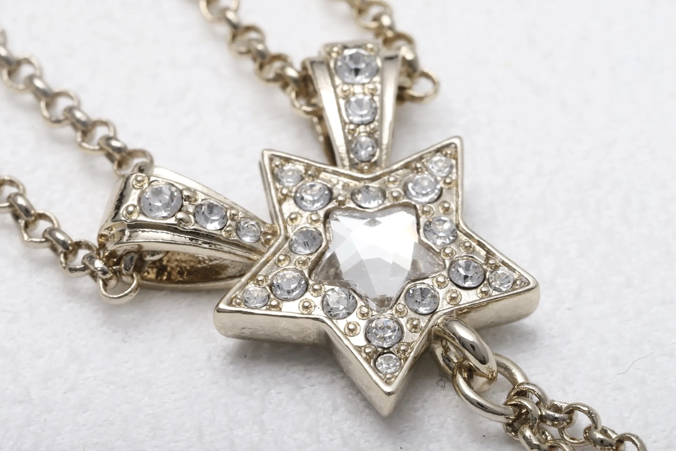 Double C Star and Faux Pearl Tassel Necklace D15016532 — view 3