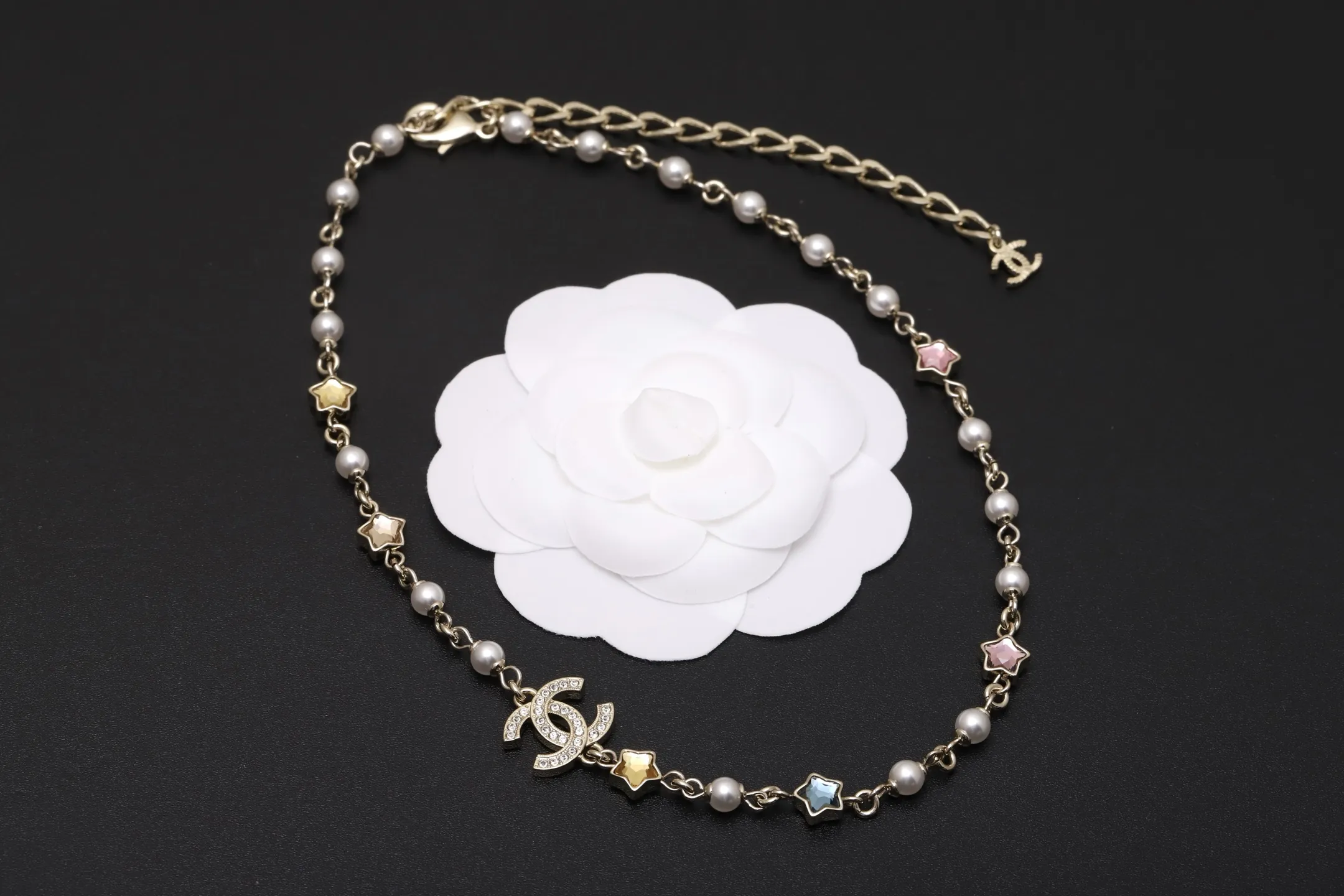 CC Star and Faux Pearl Crystal Necklace D18517302 — view 2