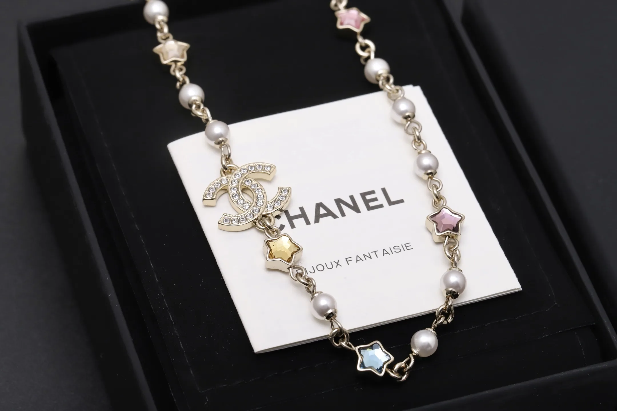 CC Star and Faux Pearl Crystal Necklace D18517302 — view 3