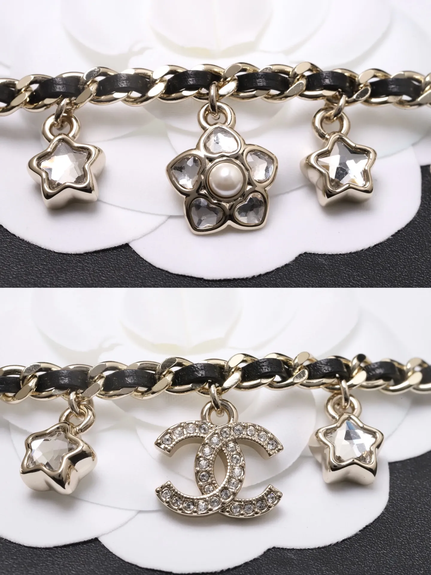 Crystal and Lambskin Charm Choker Necklace D17517311 — view 7