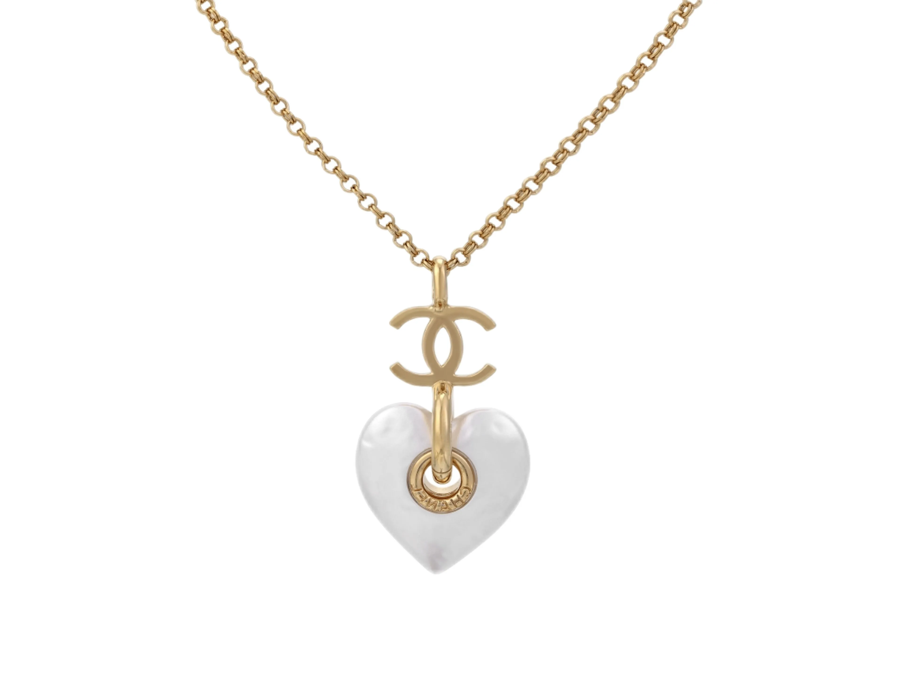 CC Heart Pendant Necklace (Gold-Plated Brass) D15017532