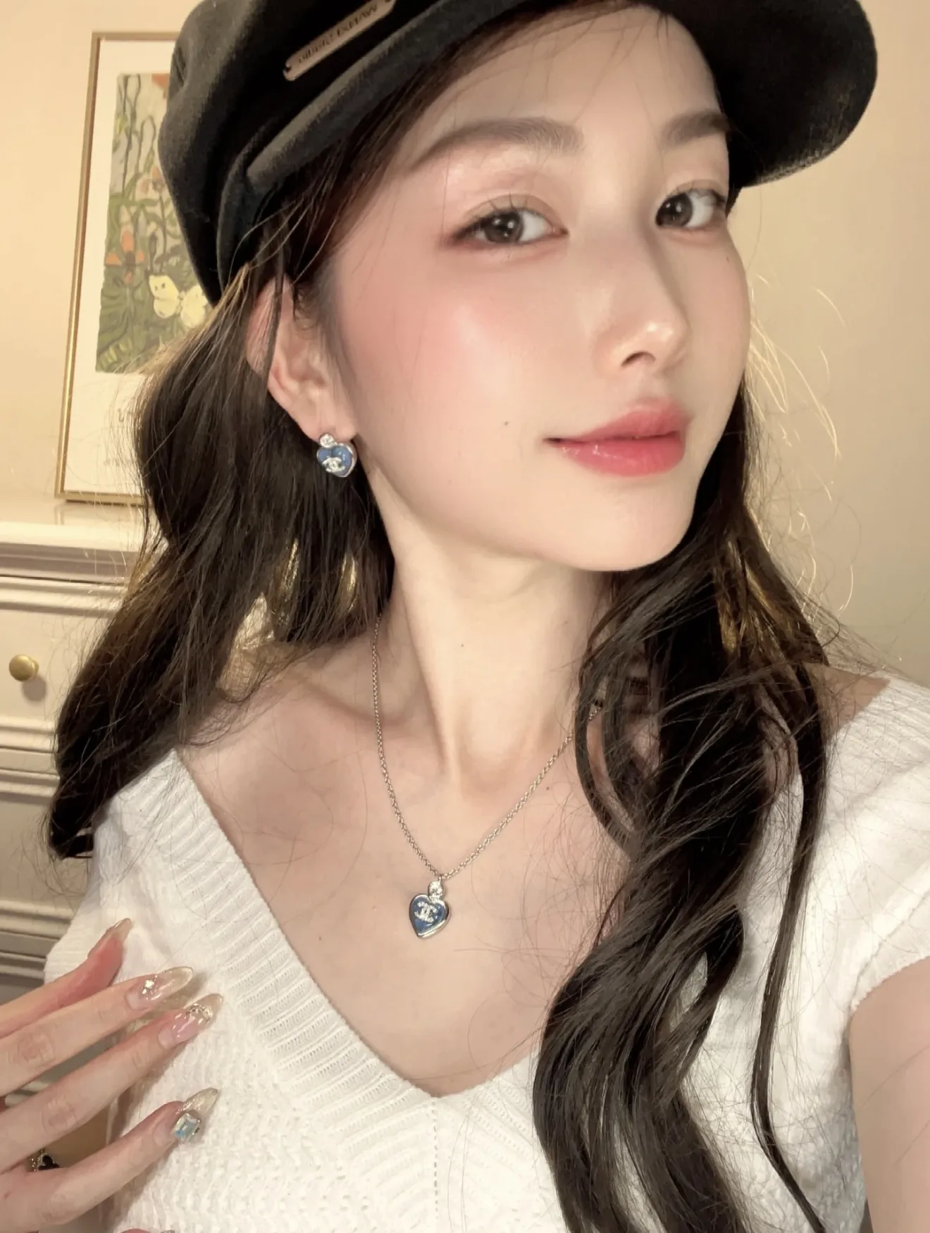 Glitter Resin Heart Pendant Necklace D14517300 — view 7