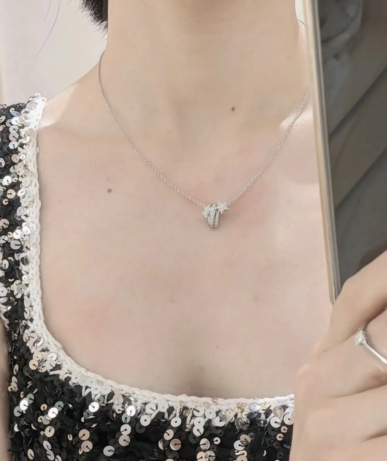 Comète Shooting Star Pendant Necklace (Sterling Silver) D18517301 — view 9