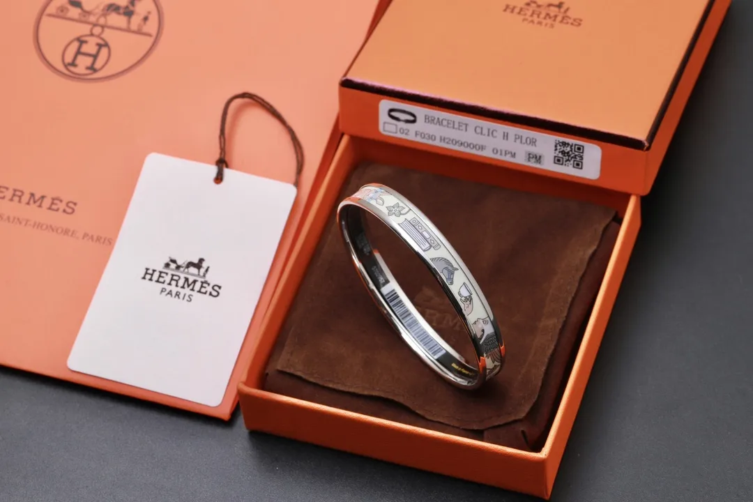 Tea for Two Rabbit Enamel Bangle (Gold-Plated Brass) D19517050 — view 4
