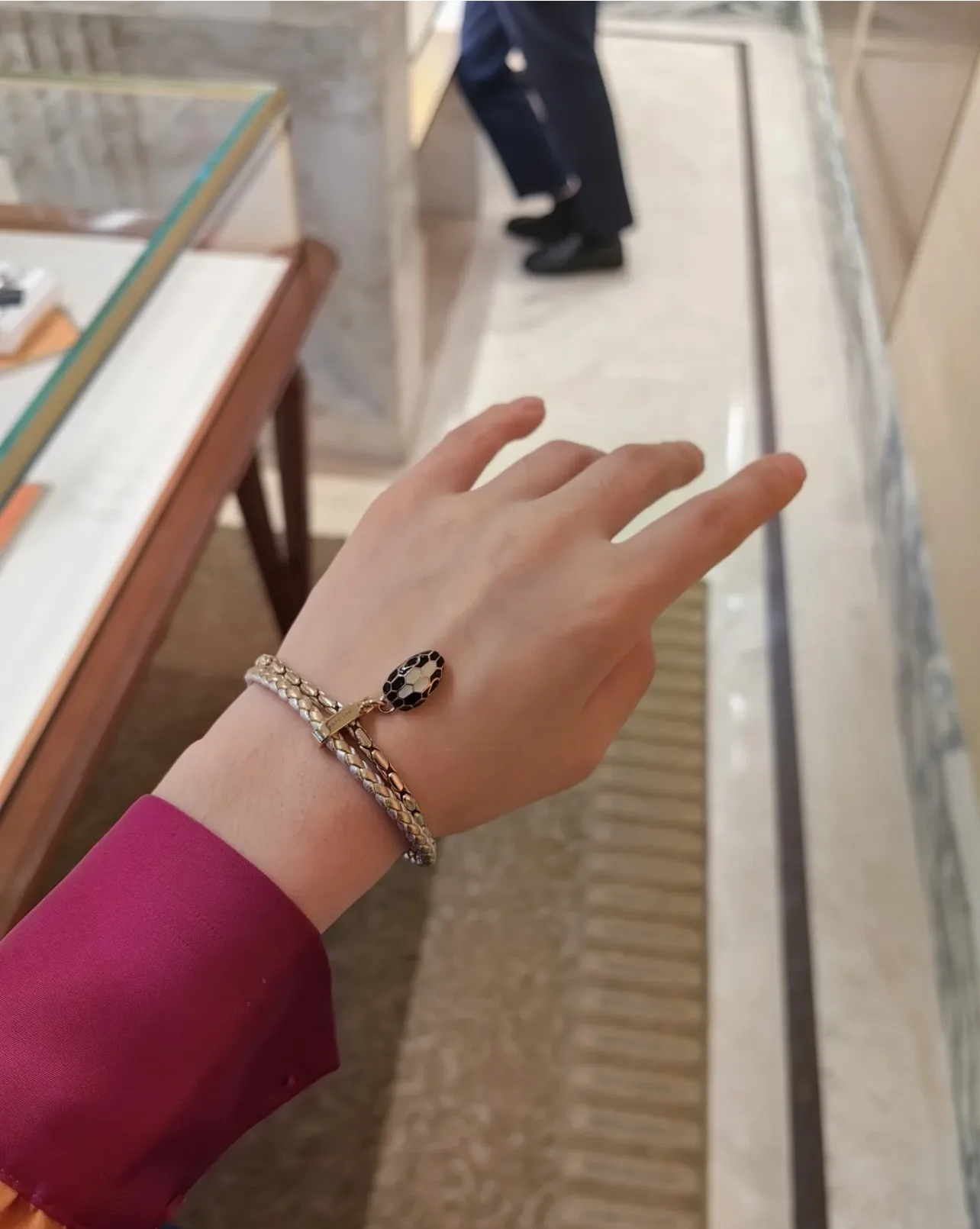 Serpenti Forever Braided Leather Double Bracelet D19517692 — view 6
