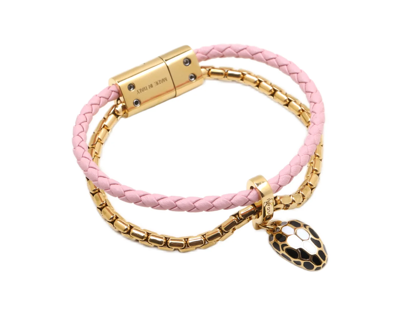 Serpenti Forever Double-Strand Braided Leather Bracelet D19517694 — view 6