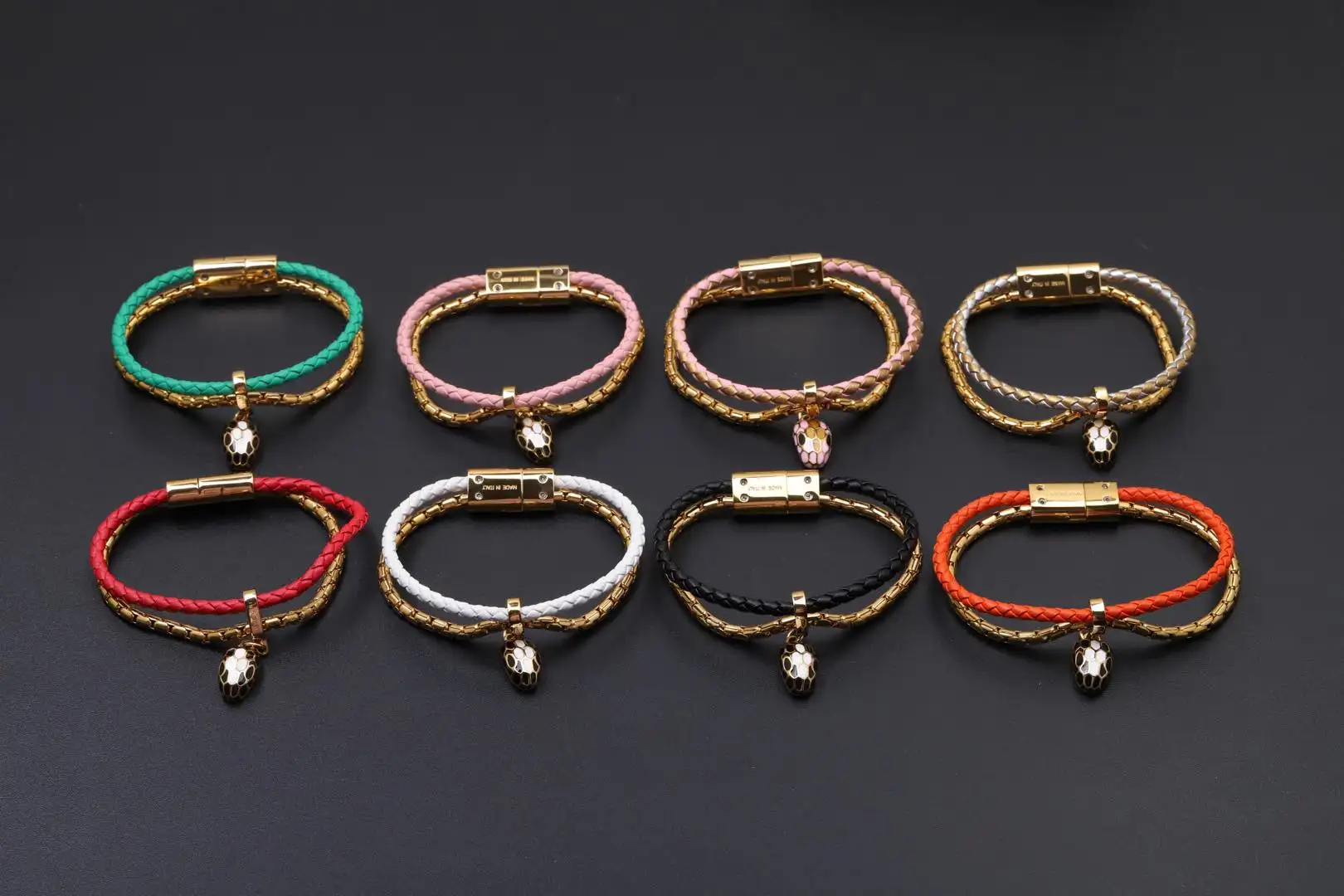 Serpenti Forever Double-Strand Braided Leather Bracelet D19517694 — view 9