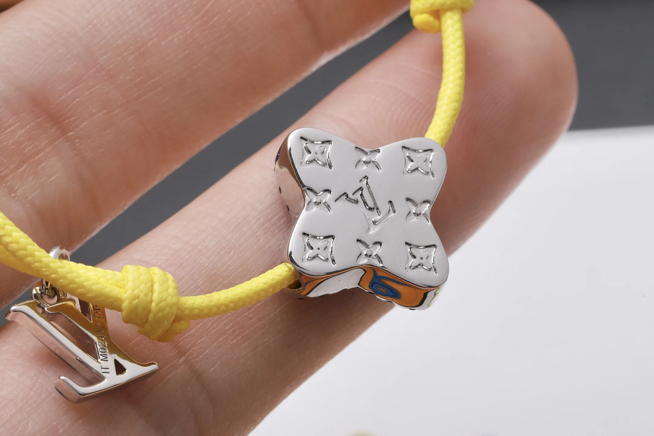 Monogram Flower Cord Bracelet with Crystals D14016975 — view 6