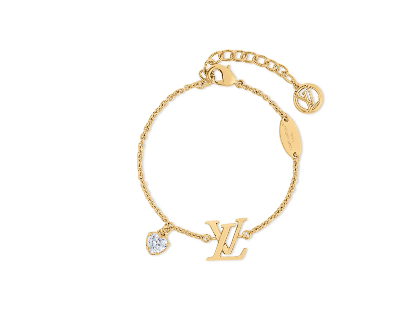 Flowergram Heart Charm Chain Bracelet D13517479