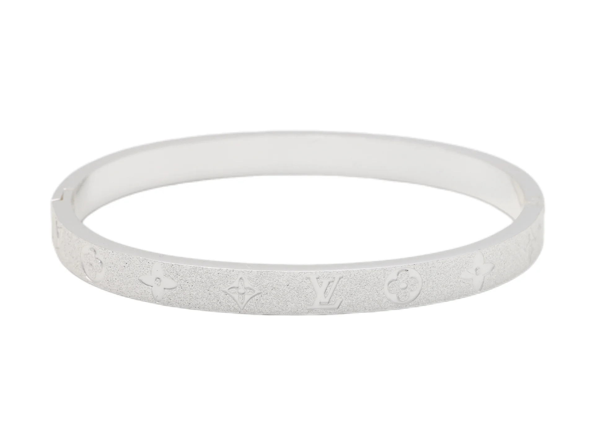 Monogram Frosted Bangle (Titanium Steel) D10016566