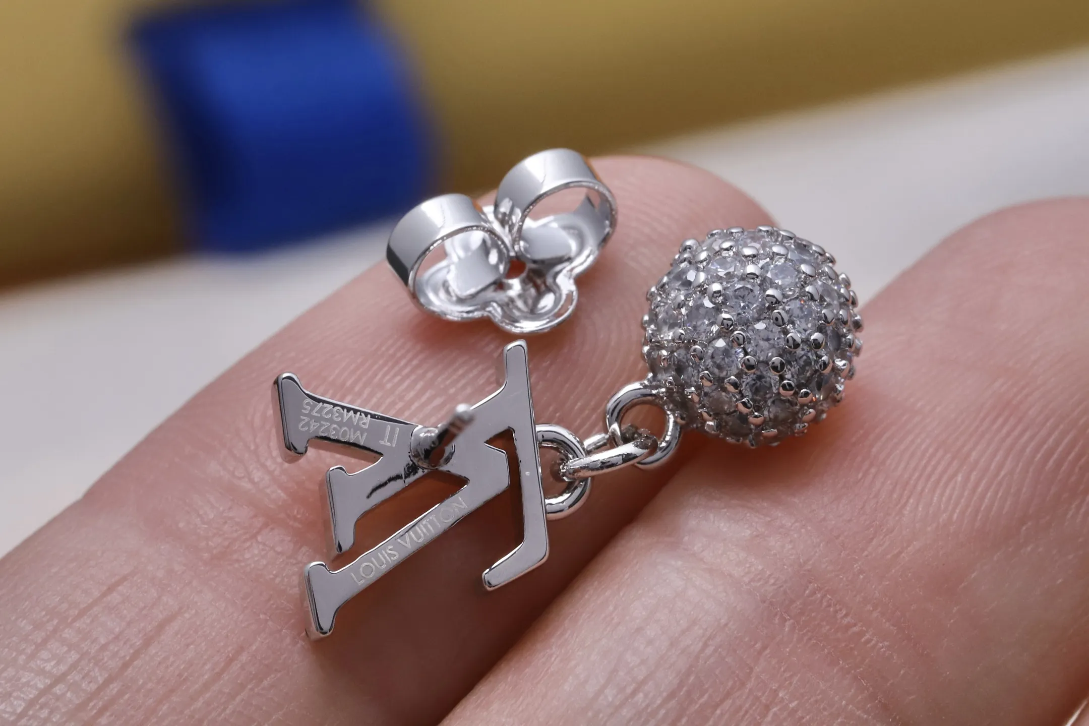LV Logo Crystal Orb Drop Earrings D14017193 — view 7