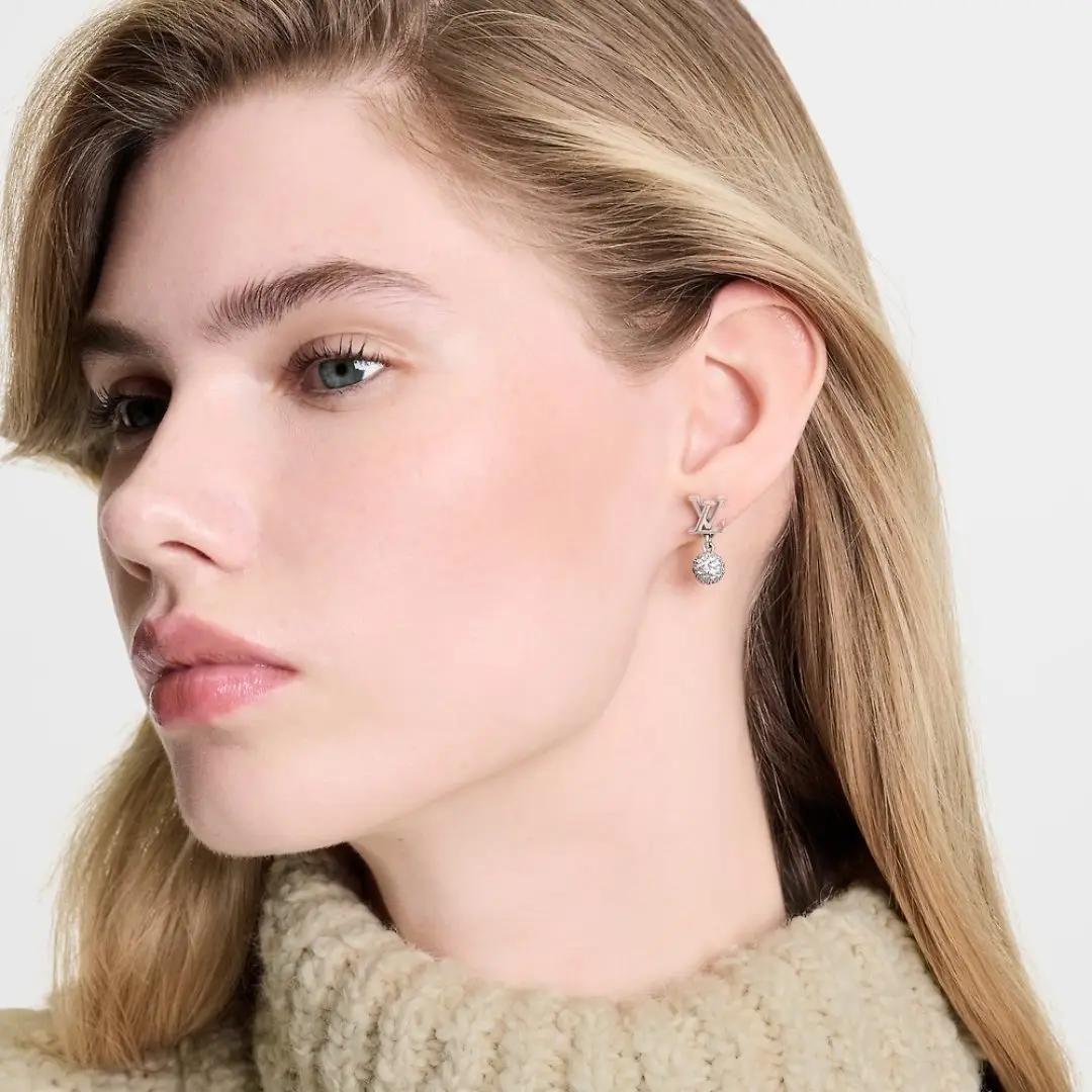 LV Logo Crystal Orb Drop Earrings D14017193 — view 8