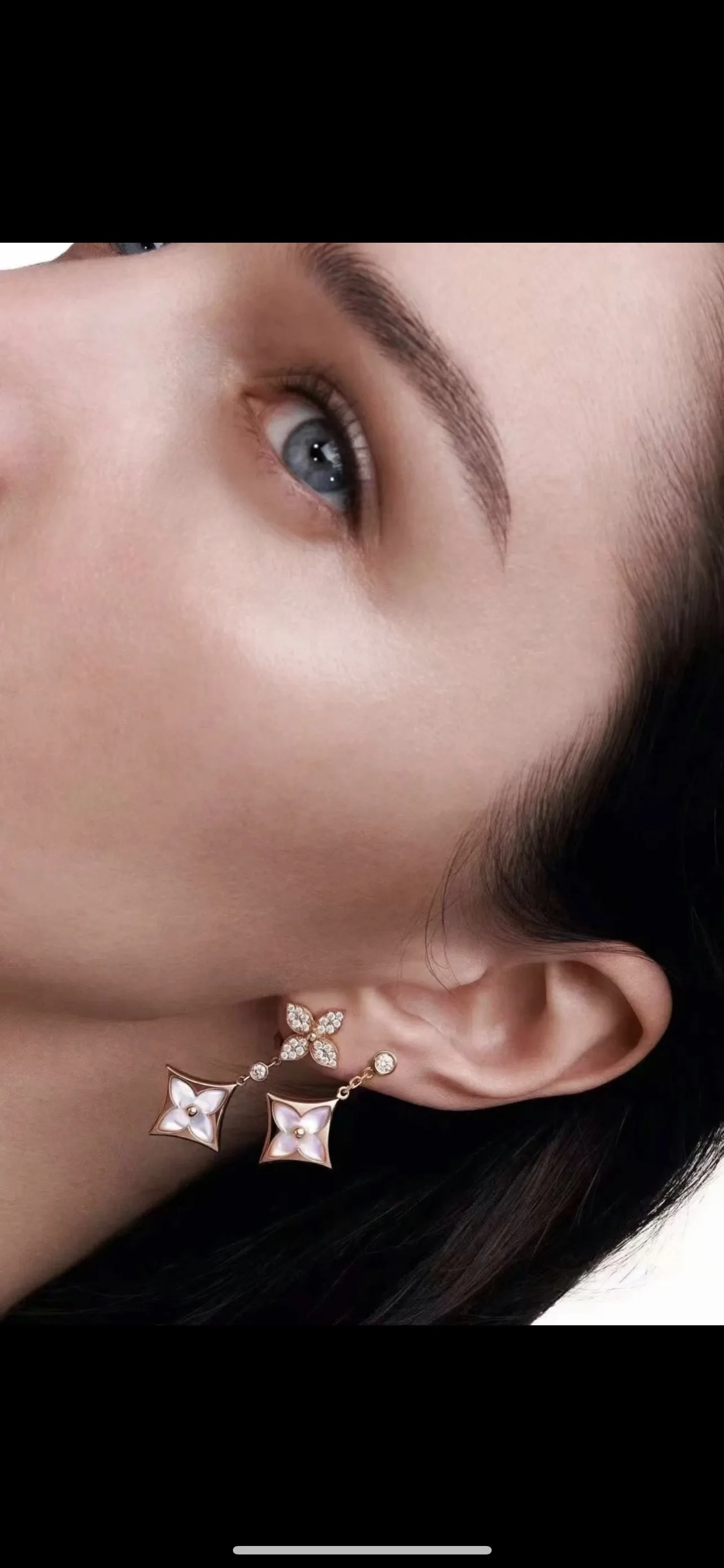 Star Blossom Monogram Flower Drop Earrings D28017265 — view 9