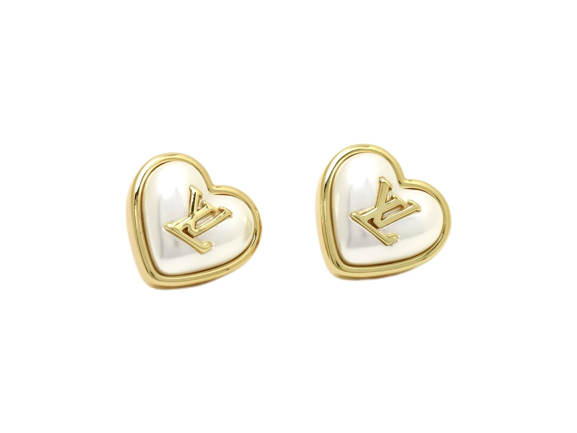 Heart Padlock Monogram Stud Earrings D12517501