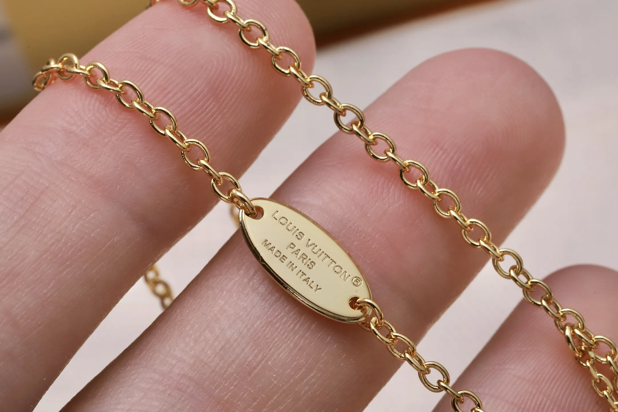 Monogram Flower and LV Initial Charm Necklace D16017272 — view 5