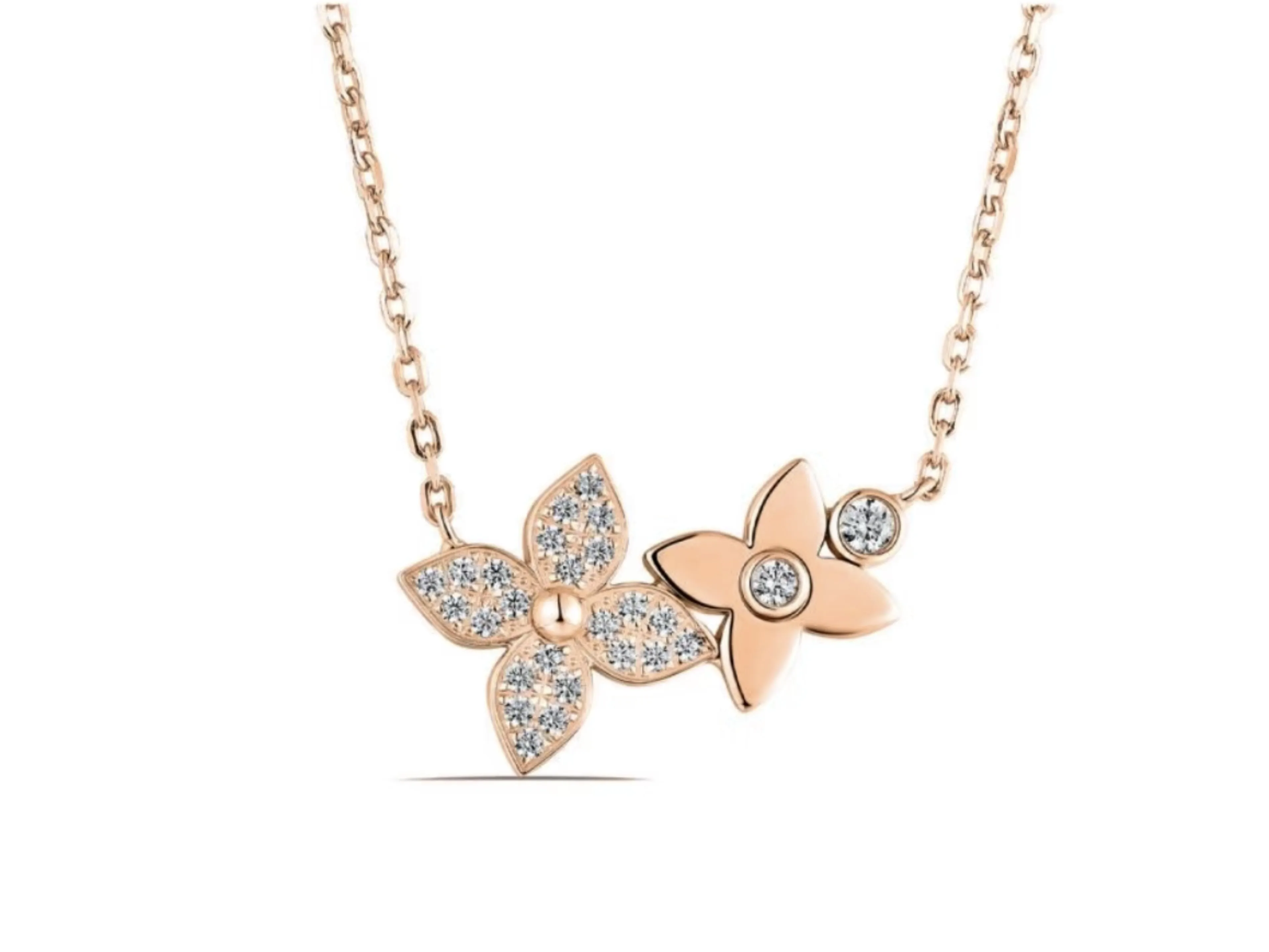 Star Blossom Monogram Flower Pendant Necklace D14017651