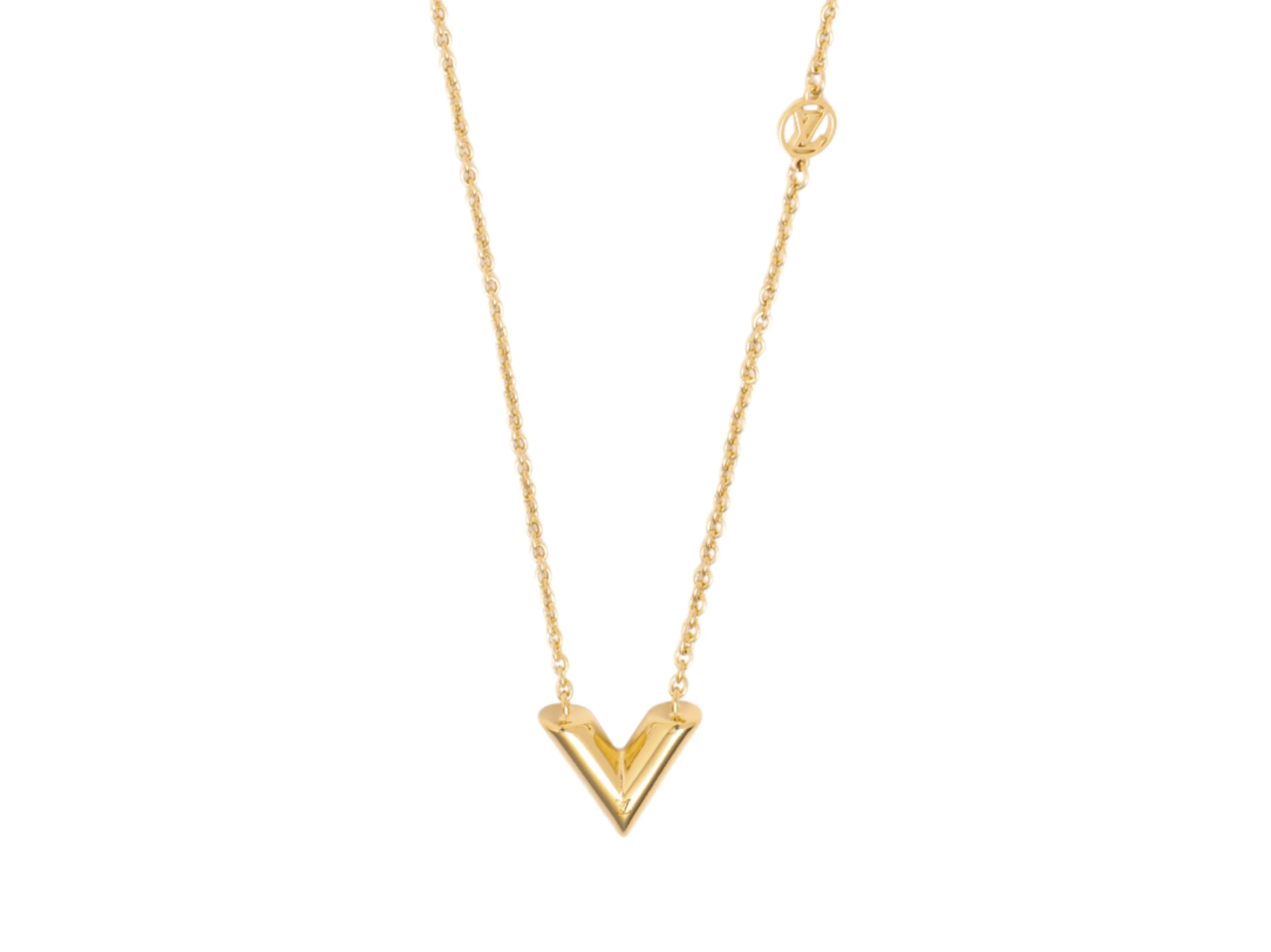 Essential V Pendant Necklace (Brass) D11017655