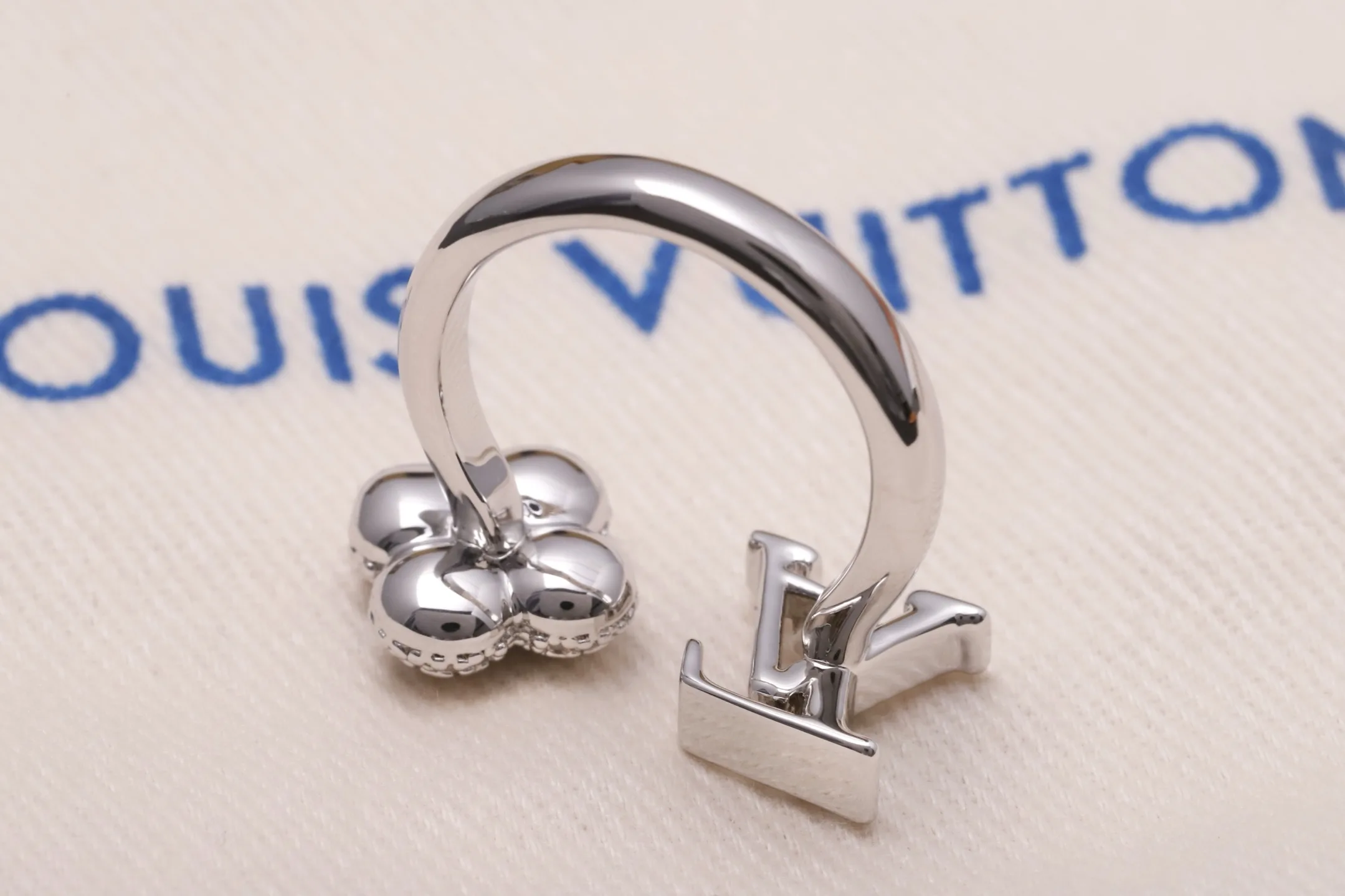 Crystal Monogram Flower Open Ring D13517222 — view 5