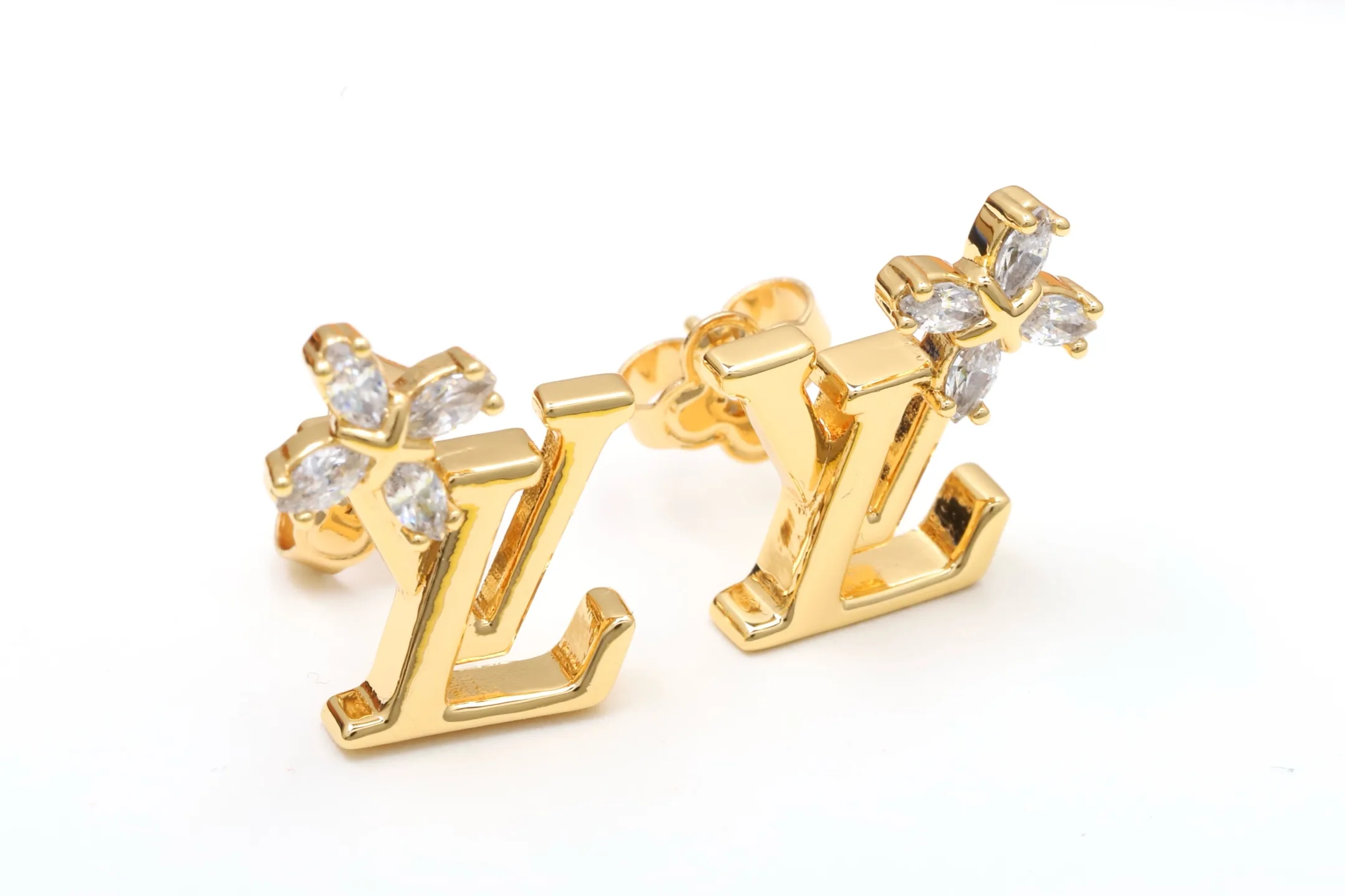 Flowergram Crystal Logo Stud Earrings D13517699 — view 3