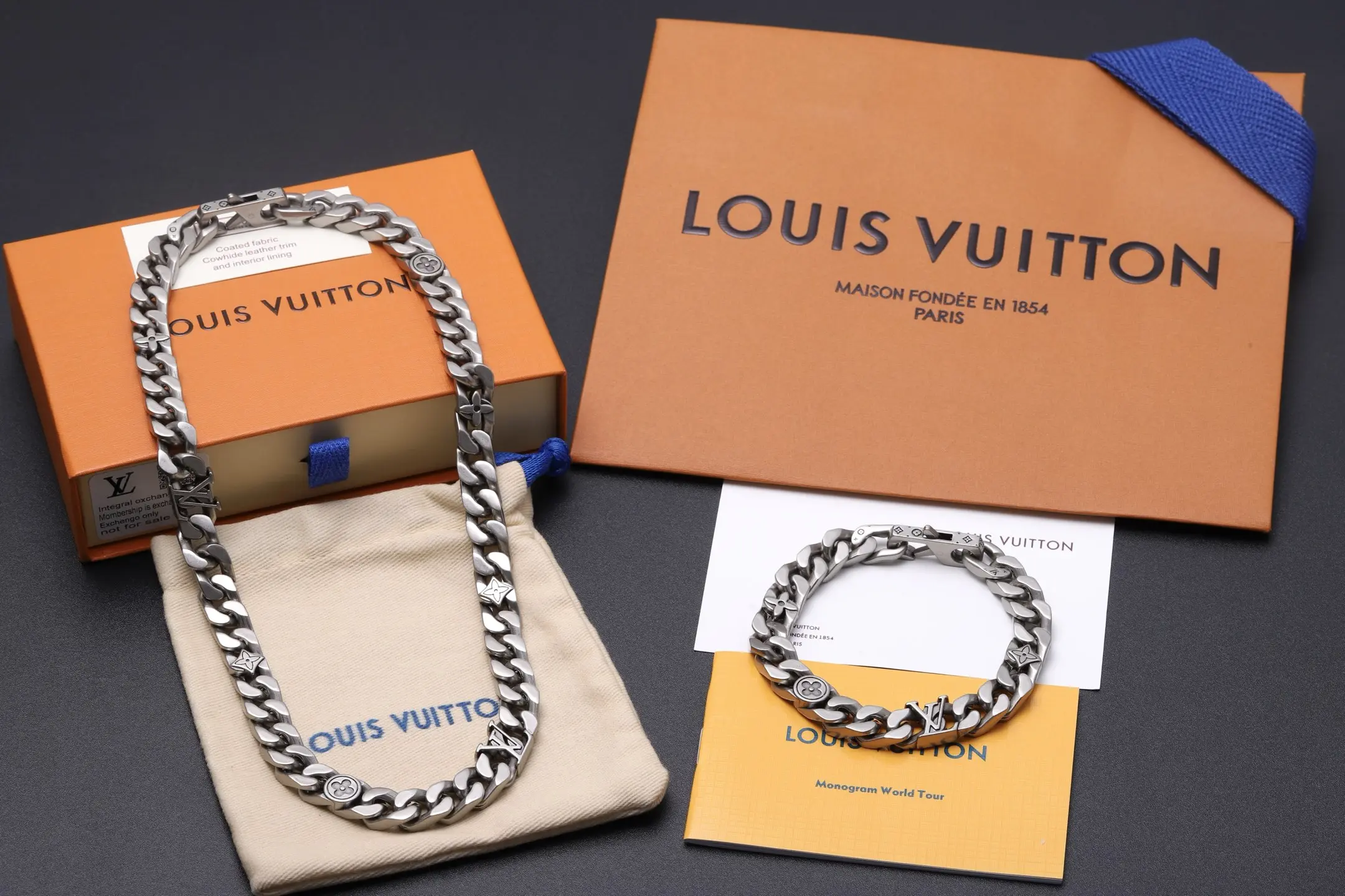 Monogram Chain Links Bracelet (Titanium Steel) D11516777 — view 2