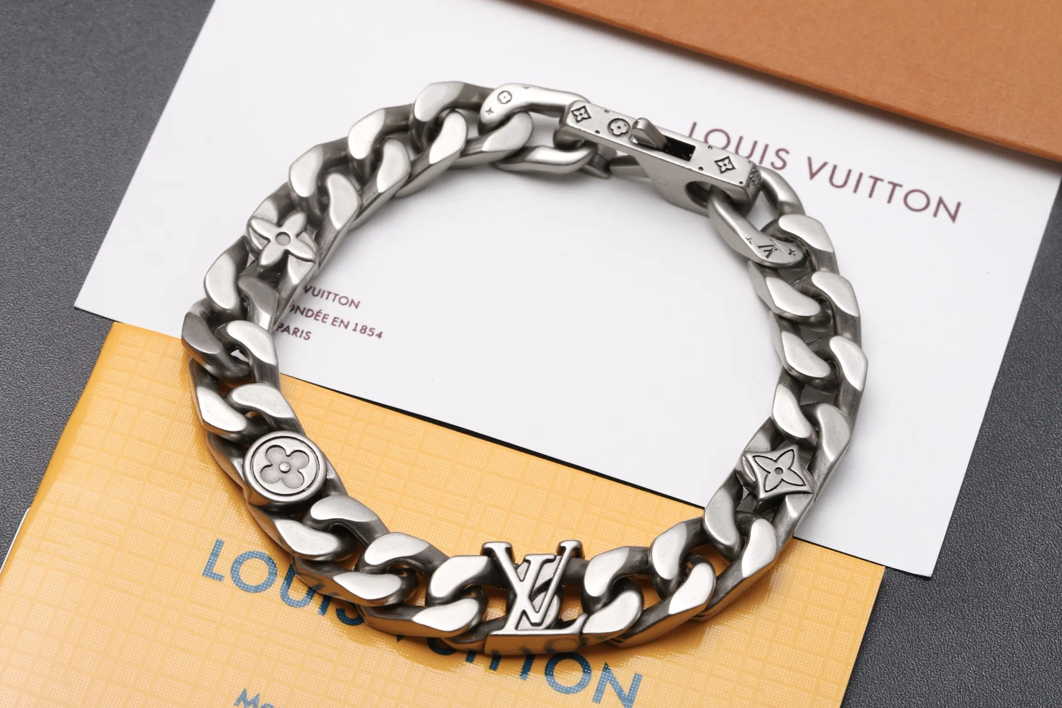 Monogram Chain Links Bracelet (Titanium Steel) D11516777 — view 3