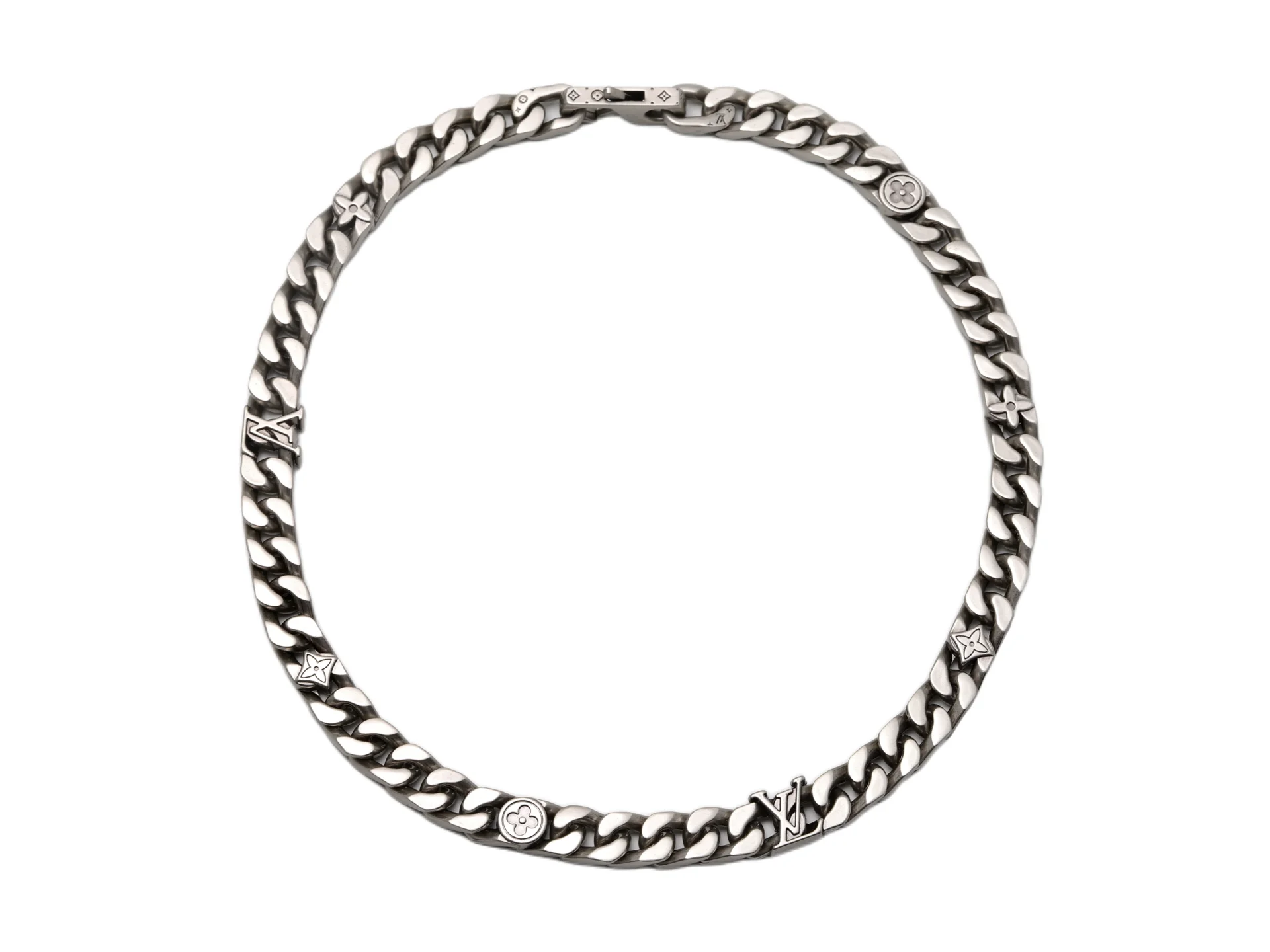 Monogram Engraved Cuban Link Necklace (Titanium Steel) D16016776