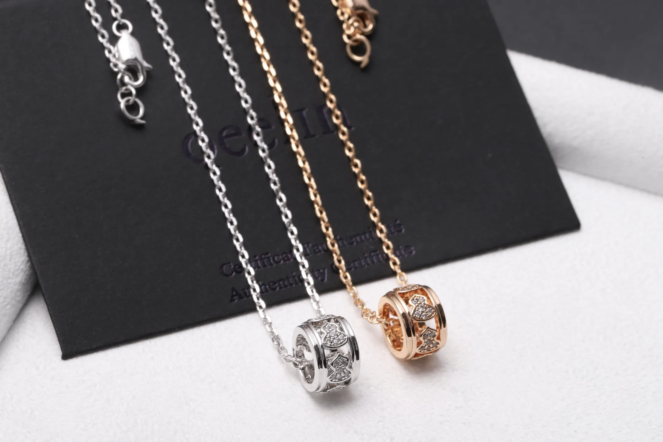 Wulu Crystal Pendant Necklace (Gold-Plated Brass) D14517046 — view 4