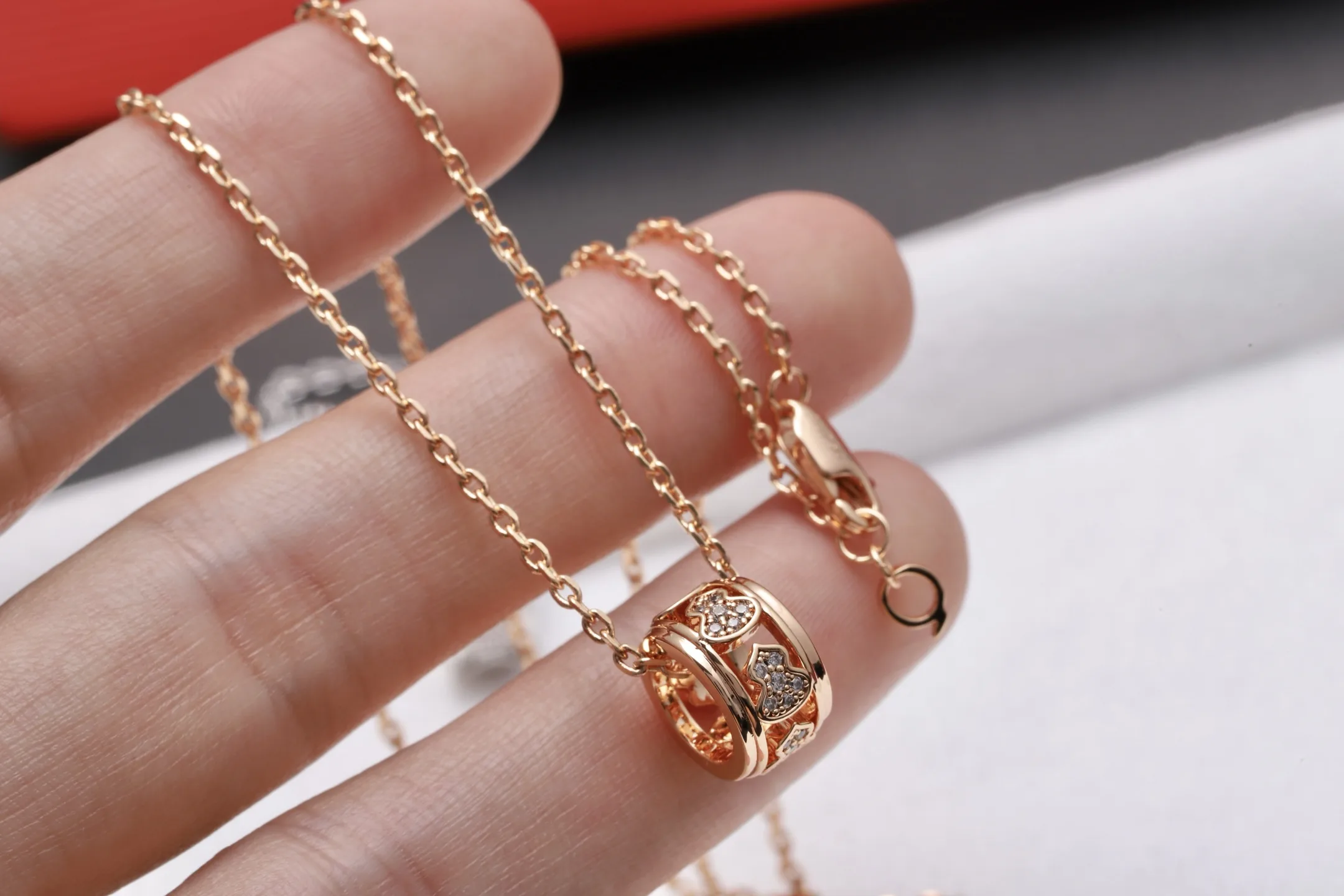 Wulu Crystal Pendant Necklace (Gold-Plated Brass) D14517046 — view 7