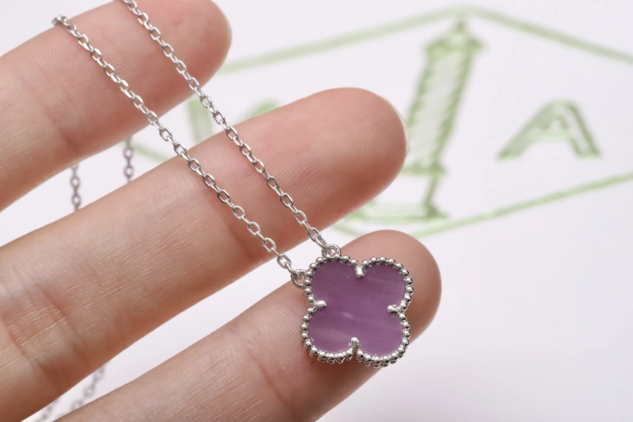 Alhambra Vintage Pendant Necklace (Sterling Silver) D12517488 — view 4