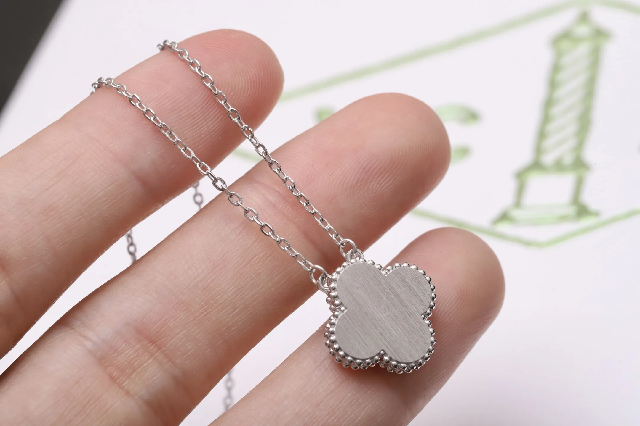 Alhambra Vintage Pendant Necklace (Sterling Silver) D13017487 — view 5