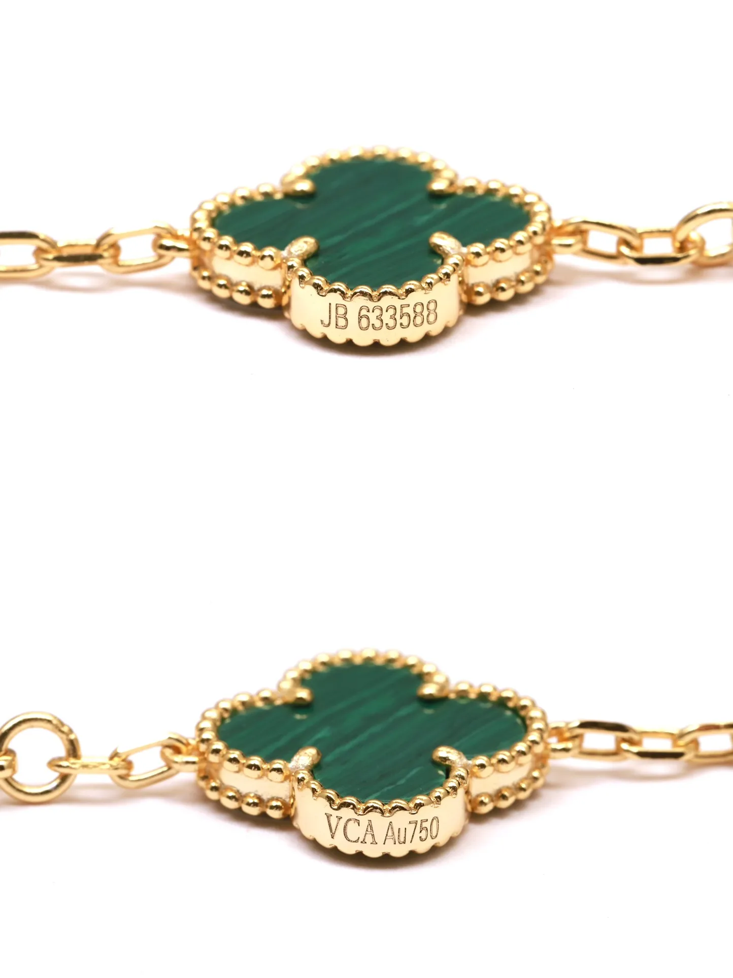 Vintage Alhambra Malachite Bracelet (18K Gold-Plated Silver) D29016942 — view 8
