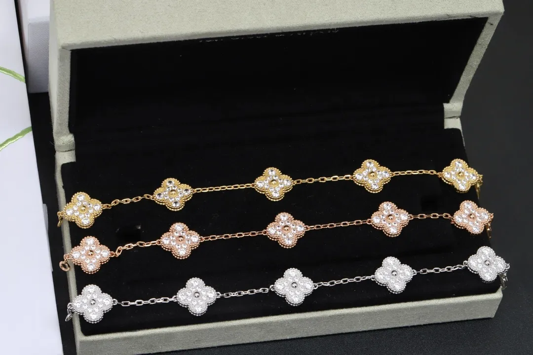 Alhambra Pave Crystal Clover Bracelet (Sterling Silver) D35016944 — view 2