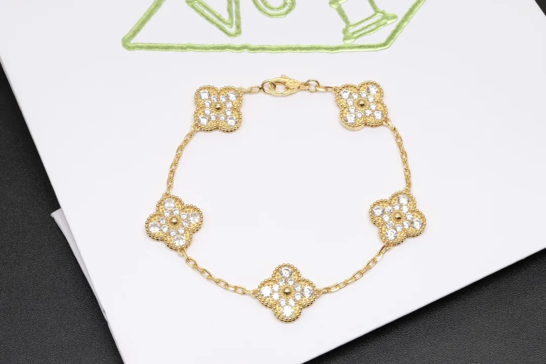 Alhambra Pave Crystal Clover Bracelet (Sterling Silver) D35016944 — view 5