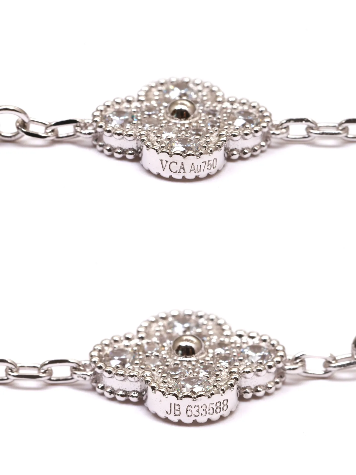 Alhambra Pave Crystal Clover Bracelet (Sterling Silver) D35016944 — view 7