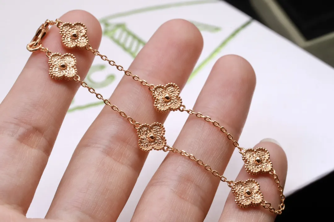 Alhambra 6-Motif Clover Bracelet (18K Gold-Plated Sterling Silver) D22016632 — view 4