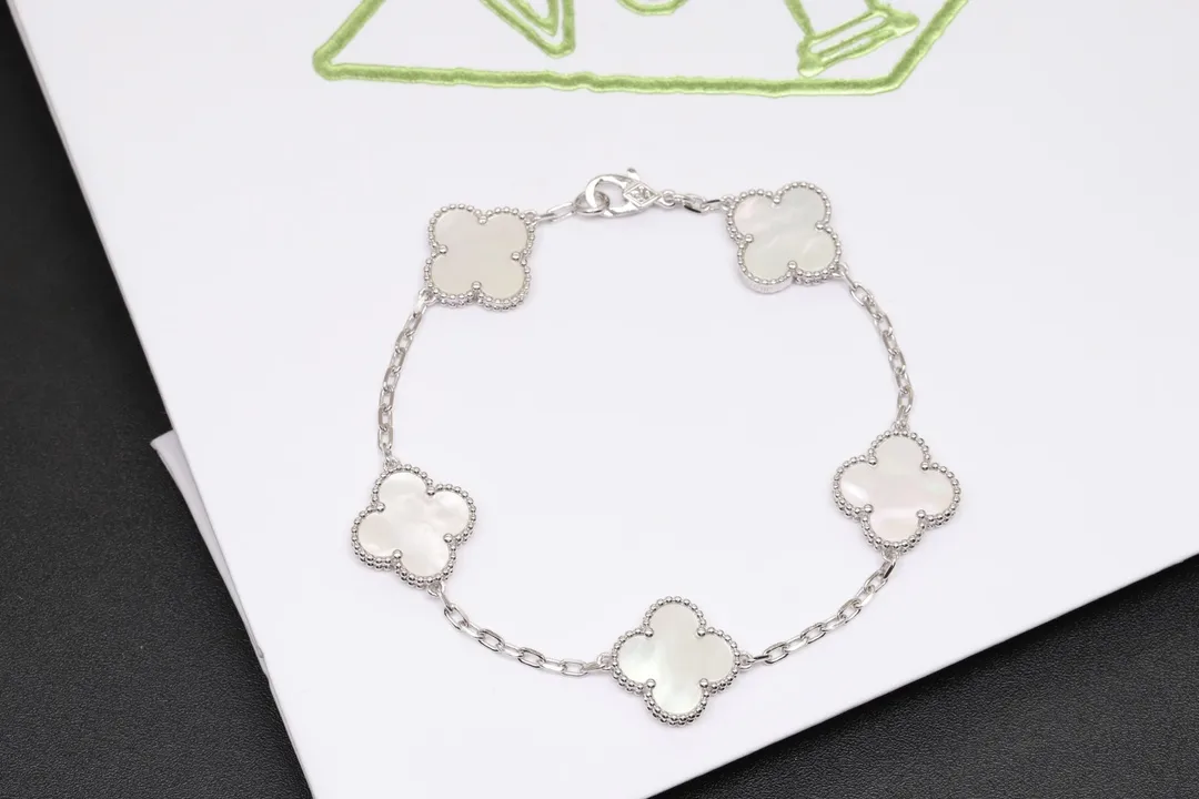Vintage Alhambra 5-Motif Bracelet (Sterling Silver) D29016946 — view 3