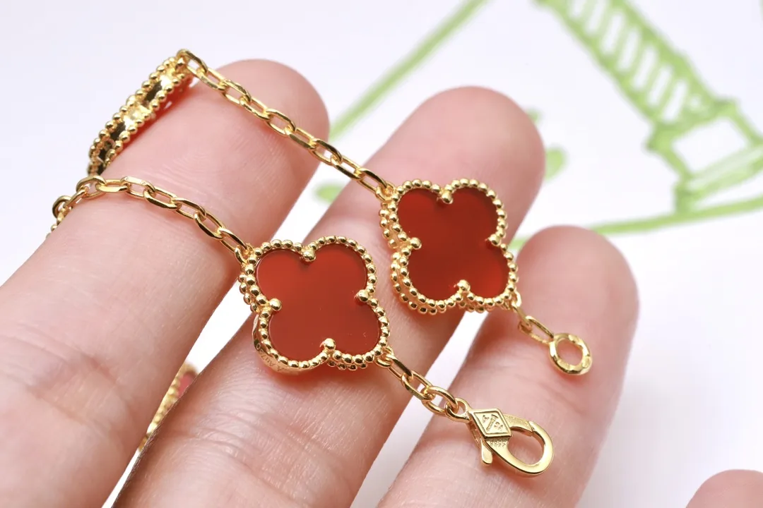 Vintage Alhambra Carnelian Bracelet (18K Gold-Plated Silver) D29016587 — view 5