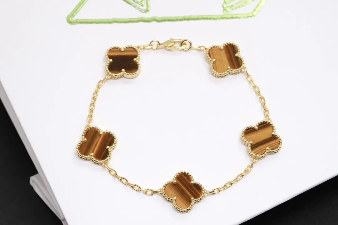 Vintage Alhambra Tiger's Eye Bracelet (Sterling Silver) D31516585 — view 4