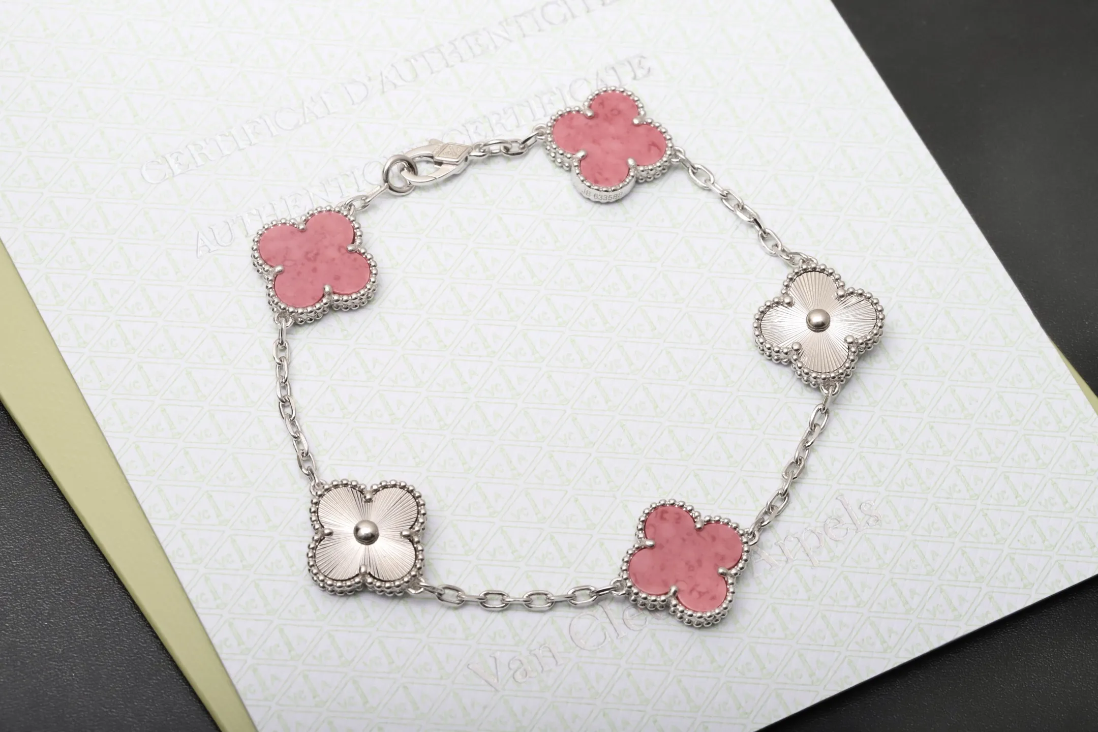 Vintage Alhambra 5-Motif Bracelet (Sterling Silver) D31016648 — view 2
