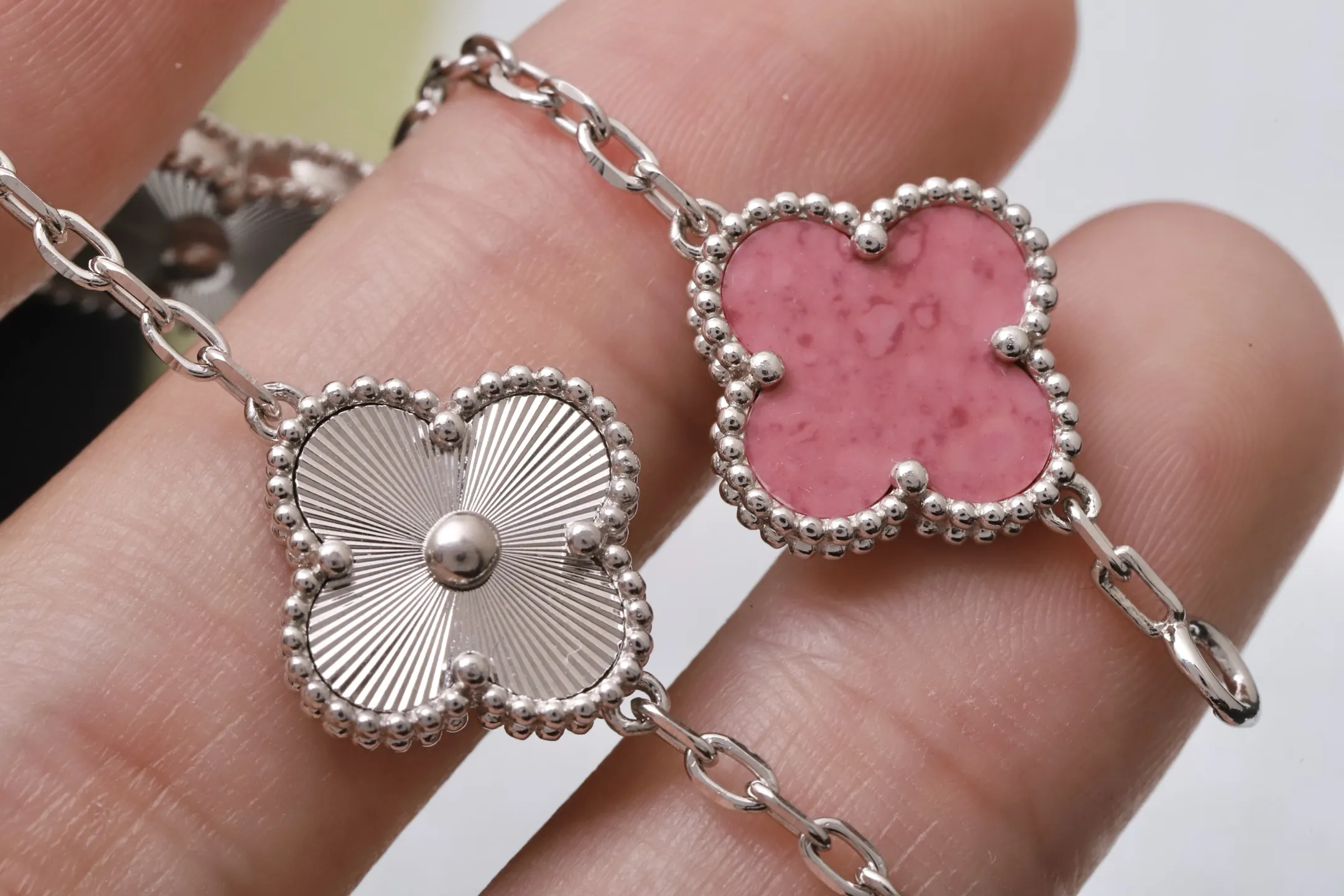 Vintage Alhambra 5-Motif Bracelet (Sterling Silver) D31016648 — view 5