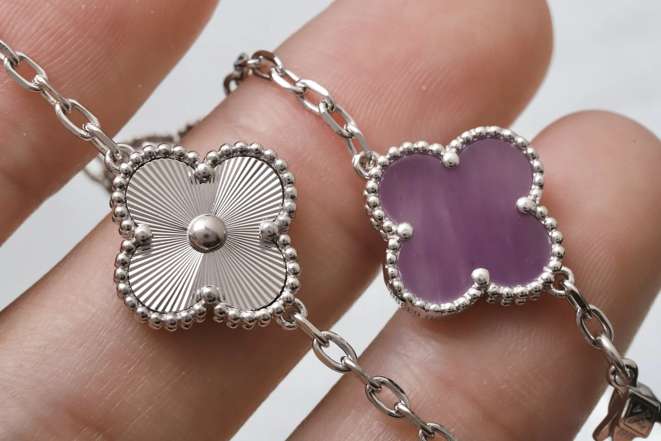 Vintage Alhambra 5-Motif Bracelet (Sterling Silver) D29016650 — view 5