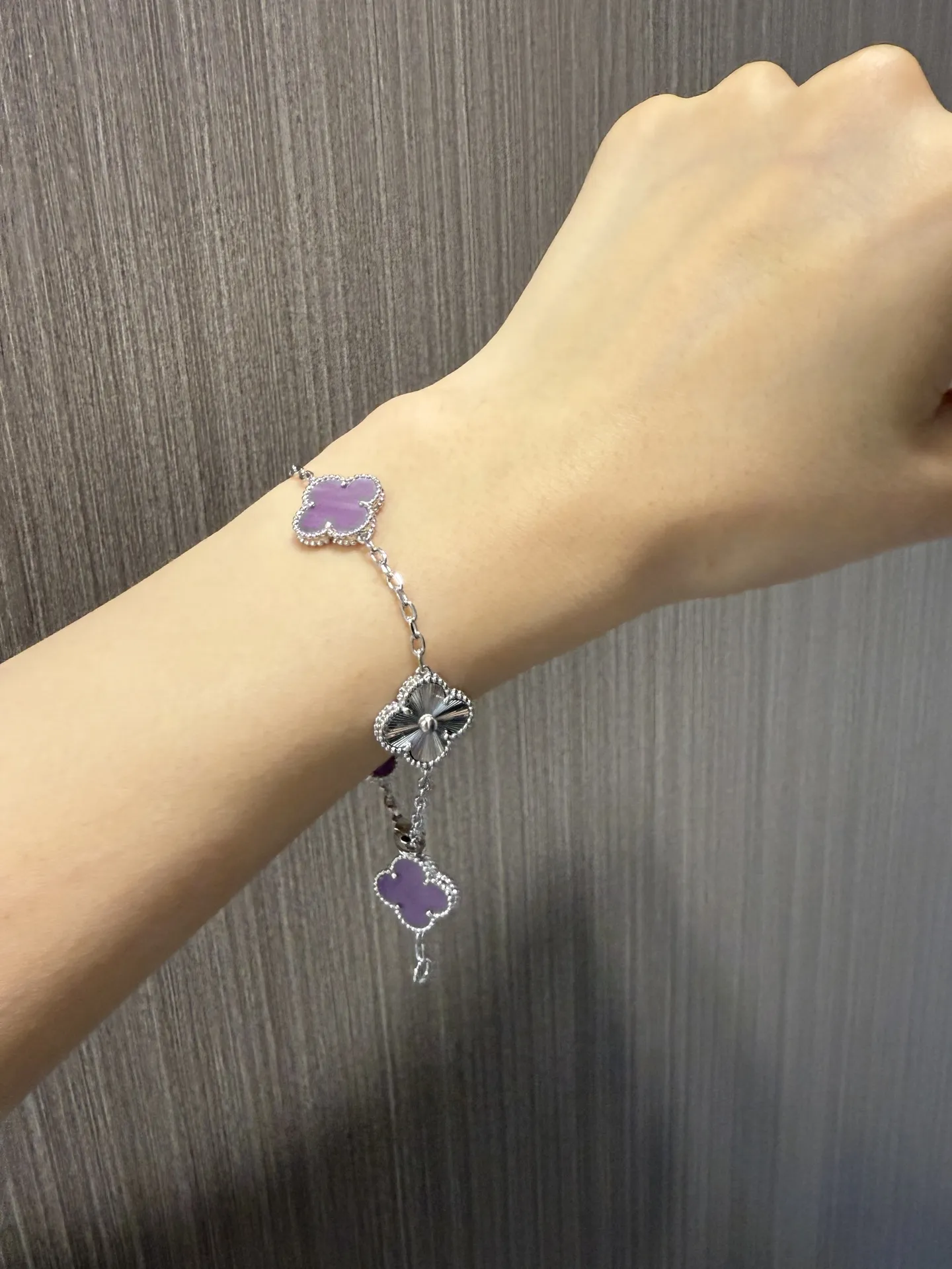 Vintage Alhambra 5-Motif Bracelet (Sterling Silver) D29016650 — view 9