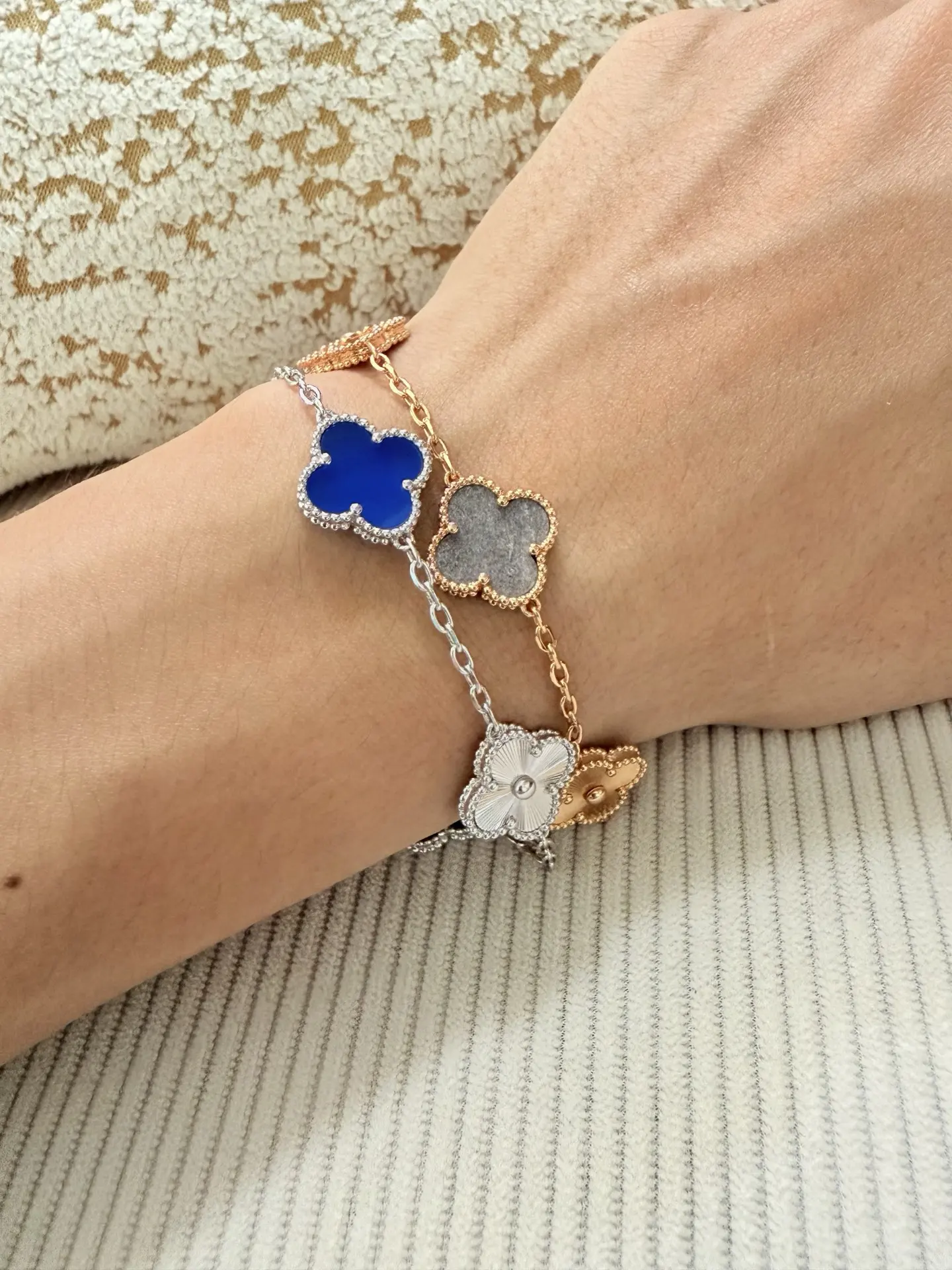 Vintage Alhambra 5-Motif Bracelet (Sterling Silver) D31016652 — view 9