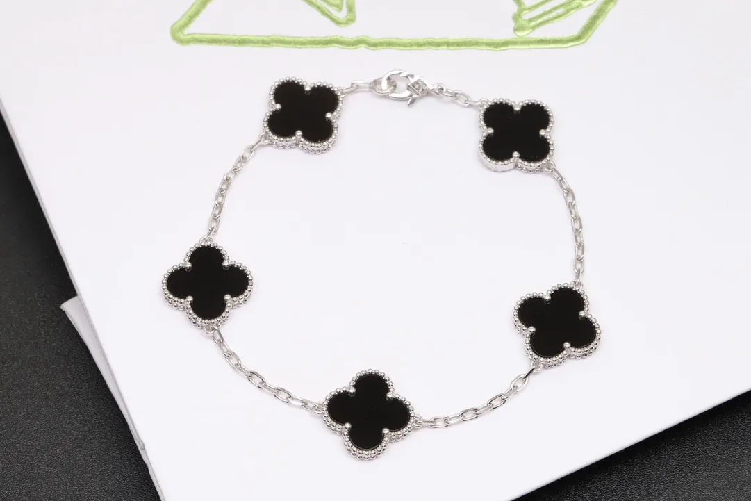 Vintage Alhambra 5-Motif Onyx Bracelet (Sterling Silver) D29016945 — view 3
