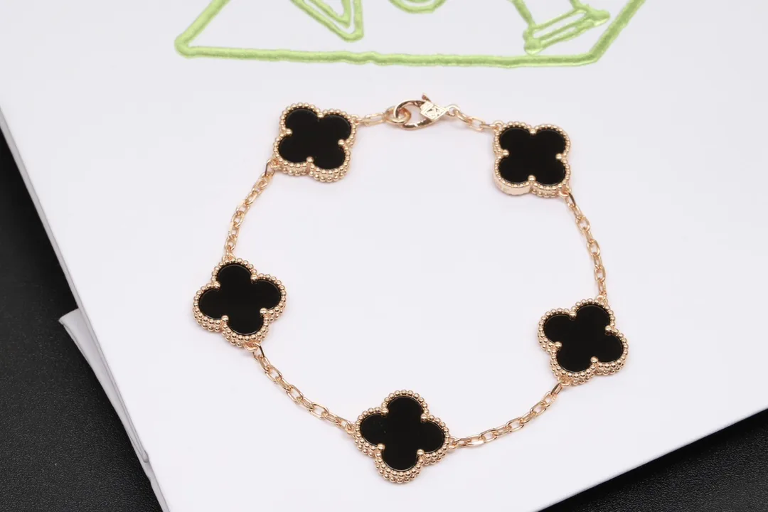 Vintage Alhambra 5-Motif Onyx Bracelet (Sterling Silver) D29016945 — view 4