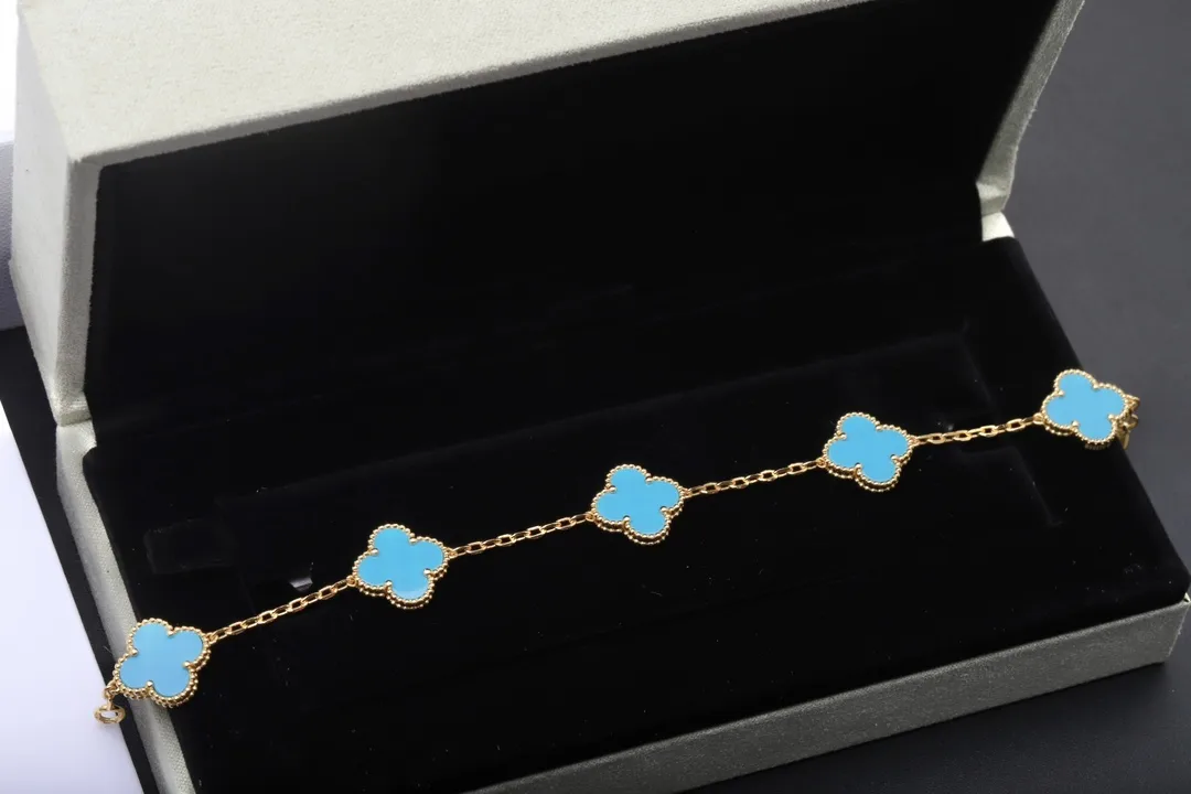 Vintage Alhambra 5-Motif Bracelet (Sterling Silver) D29016643 — view 2