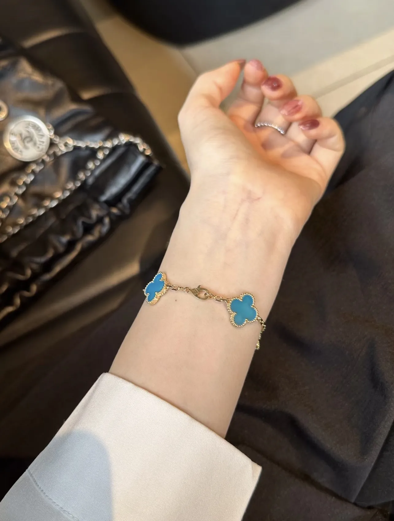 Vintage Alhambra 5-Motif Bracelet (Sterling Silver) D29016643 — view 8