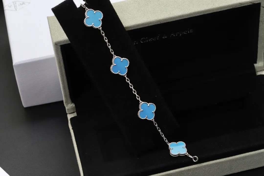 Vintage Alhambra 5-Motif Bracelet (Sterling Silver) D29016640 — view 2